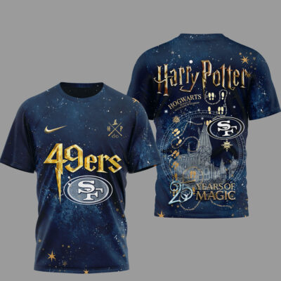 Alternative view of San Francisco 49ers | Premium NFL Harry Potter 25 Years Of Magic 3D Shirt