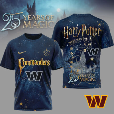 Washington Commanders | Premium NFL Harry Potter 25 Years Of Magic 3D Shirt - 5XL