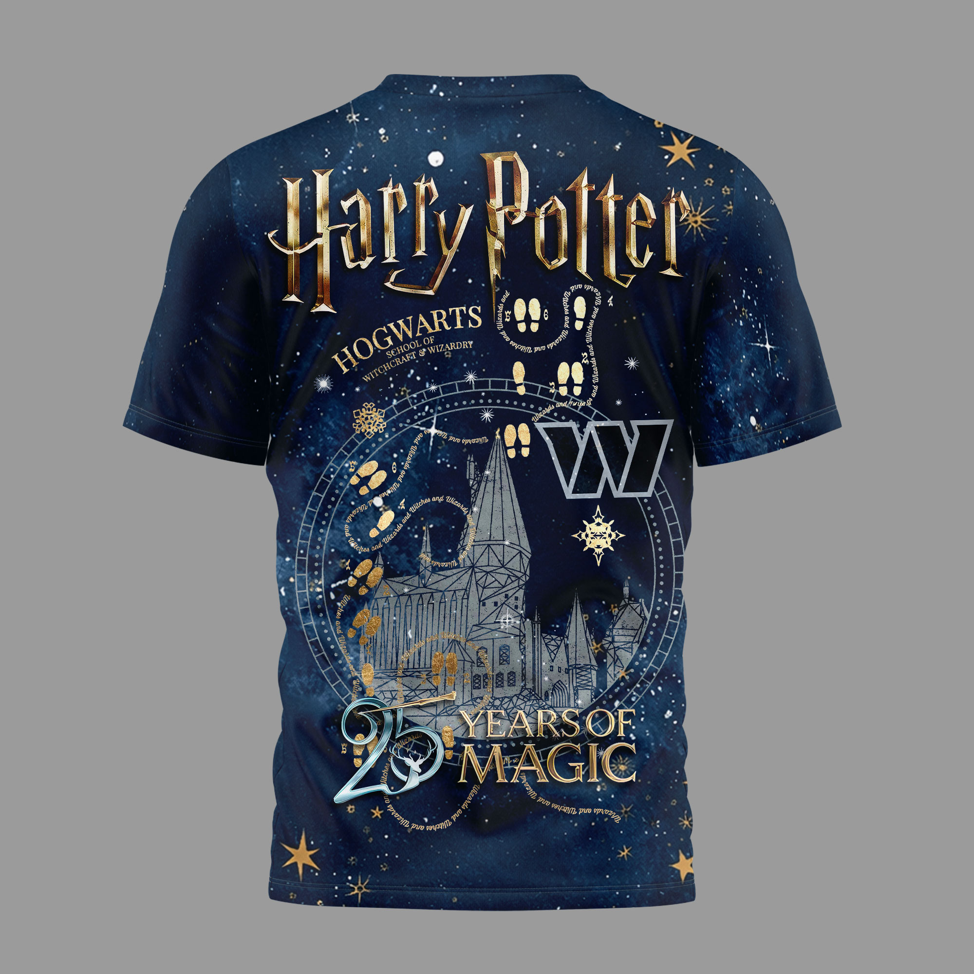 Washington Commanders | Premium NFL Harry Potter 25 Years Of Magic 3D Shirt - Image 4