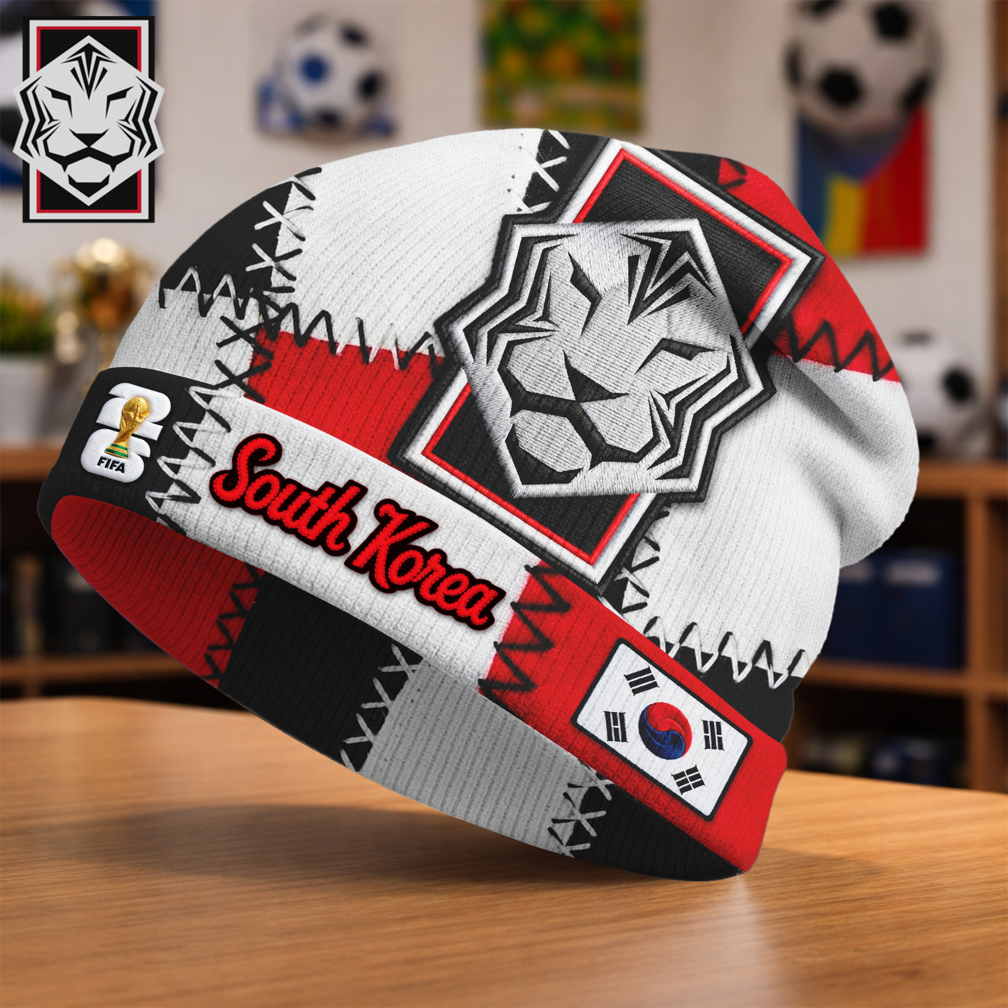 South Korea | Premium WC26 Game Day Beanie Hat - Image 2