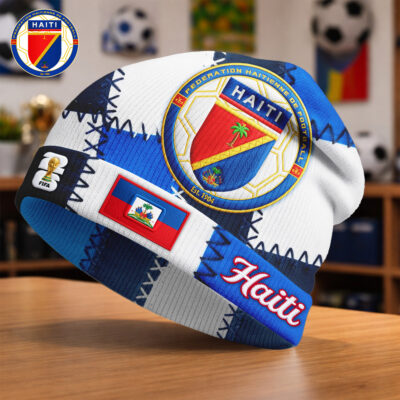 Alternative view of Haiti | Premium WC26 Game Day Beanie Hat
