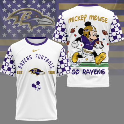Baltimore Ravens | Premium NFL Mickey Football 3D Shirt