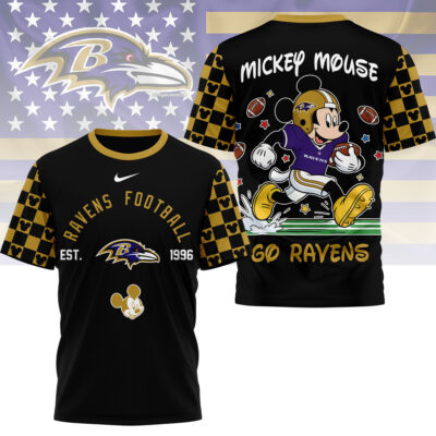 Baltimore Ravens | Premium NFL Mickey Football 3D Shirt