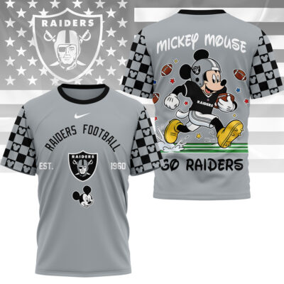 Las Vegas Raiders | Premium NFL Mickey Football 3D Shirt