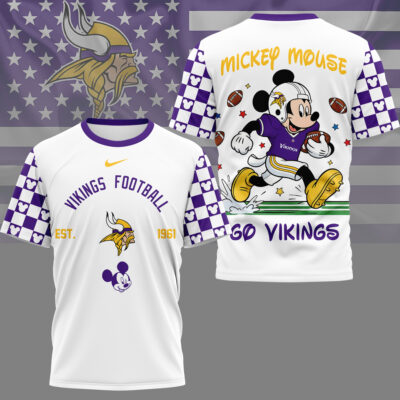 Minnesota Vikings | Premium NFL Mickey Football 3D Shirt