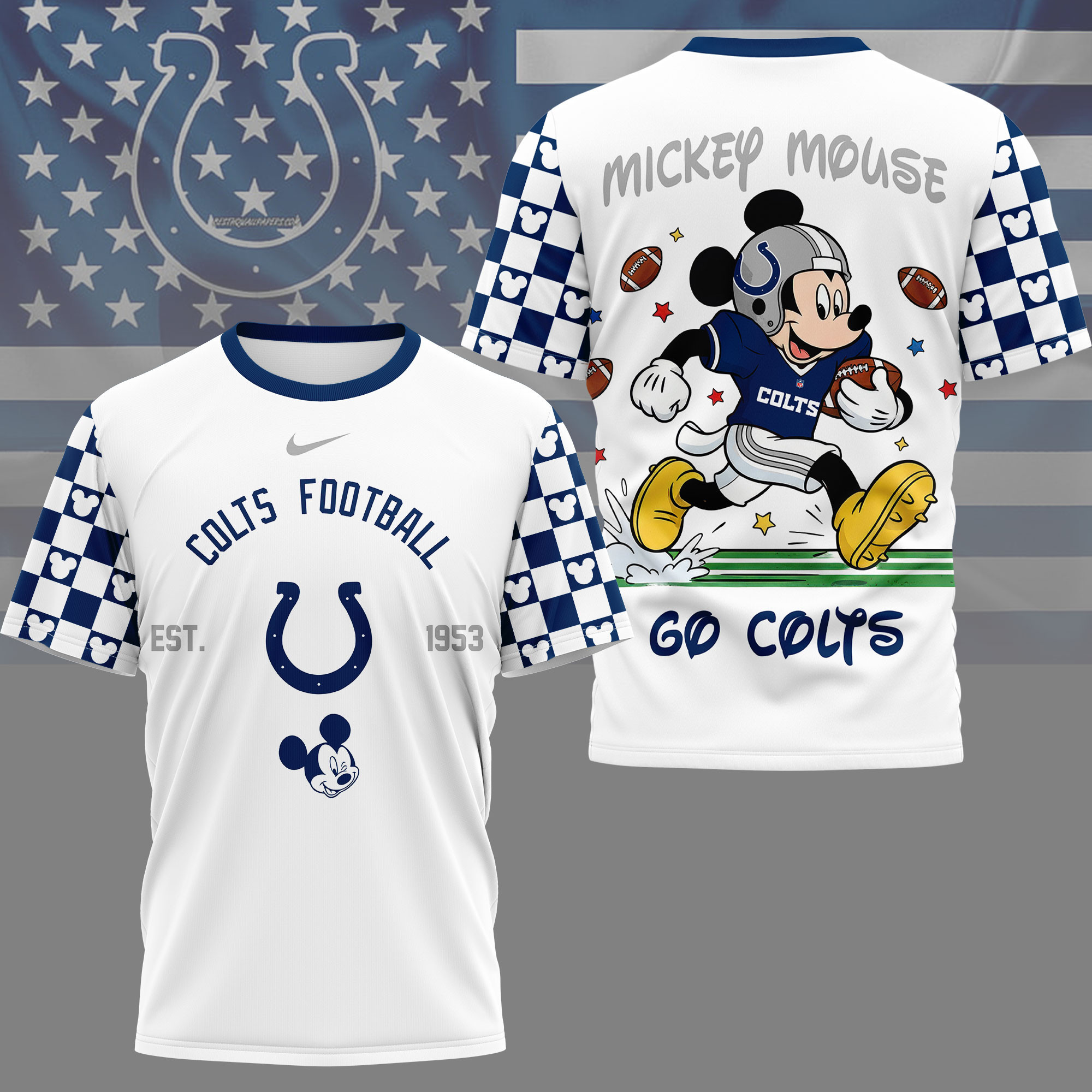 Indianapolis Colts | Premium NFL Mickey Football 3D Shirt