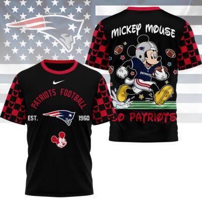 New England Patriots | Premium NFL Mickey Football 3D Shirt
