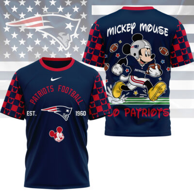 New England Patriots | Premium NFL Mickey Football 3D Shirt