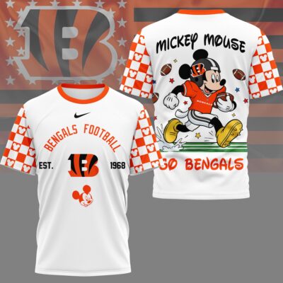 Cincinnati Bengals | Premium NFL Mickey Football 3D Shirt