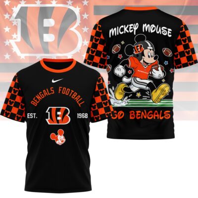 Cincinnati Bengals | Premium NFL Mickey Football 3D Shirt