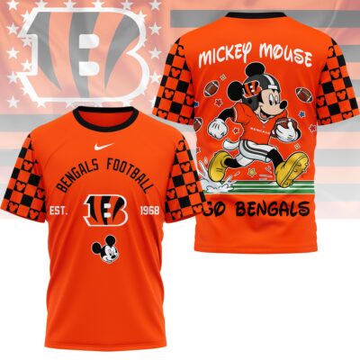 Cincinnati Bengals | Premium NFL Mickey Football 3D Shirt