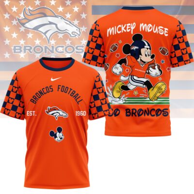 Denver Broncos | Premium NFL Mickey Football 3D Shirt