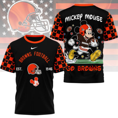 Cleveland Browns | Premium NFL Mickey Football 3D Shirt