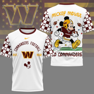 Washington Commanders | Premium NFL Mickey Football 3D Shirt