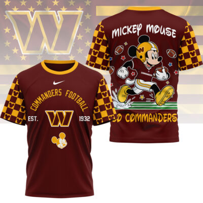 Washington Commanders | Premium NFL Mickey Football 3D Shirt