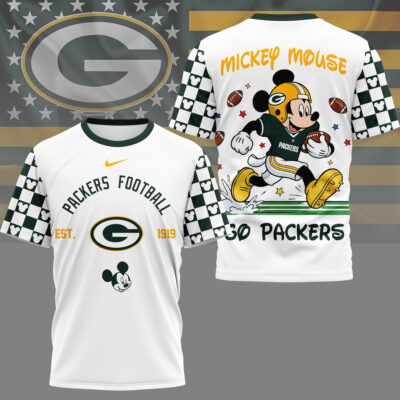 Green Bay Packers | Premium NFL Mickey Football 3D Shirt
