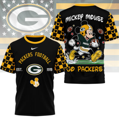Green Bay Packers | Premium NFL Mickey Football 3D Shirt