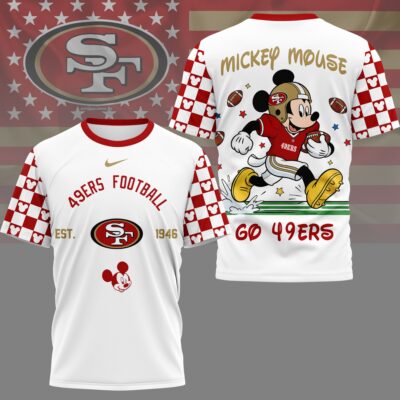 San Francisco 49ers | Premium NFL Mickey Football 3D Shirt