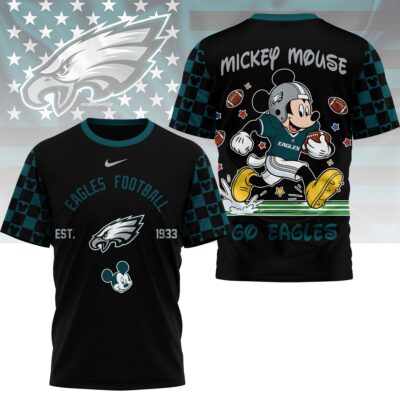 Philadelphia Eagles | Premium NFL Mickey Football 3D Shirt