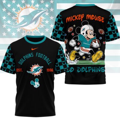 Miami Dolphins | Premium NFL Mickey Football 3D Shirt