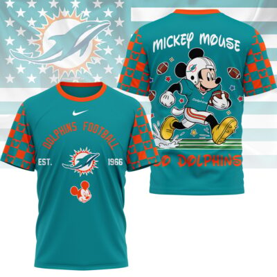 Miami Dolphins | Premium NFL Mickey Football 3D Shirt