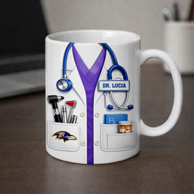 Alternative view of Baltimore Ravens | Premium NFL Personalized Medical Mug