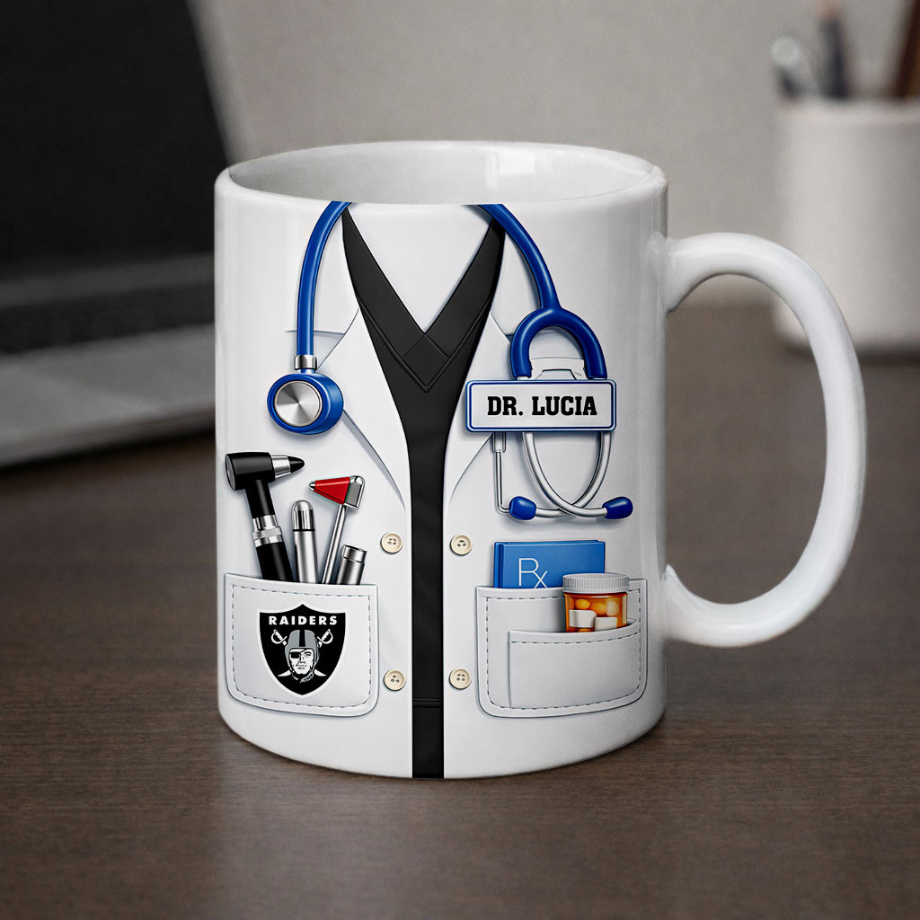 Las Vegas Raiders | Premium NFL Personalized Medical Mug - Image 2