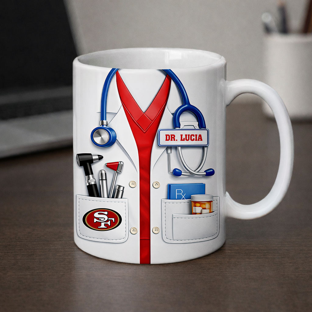 San Francisco 49ers | Premium NFL Personalized Medical Mug - Image 2