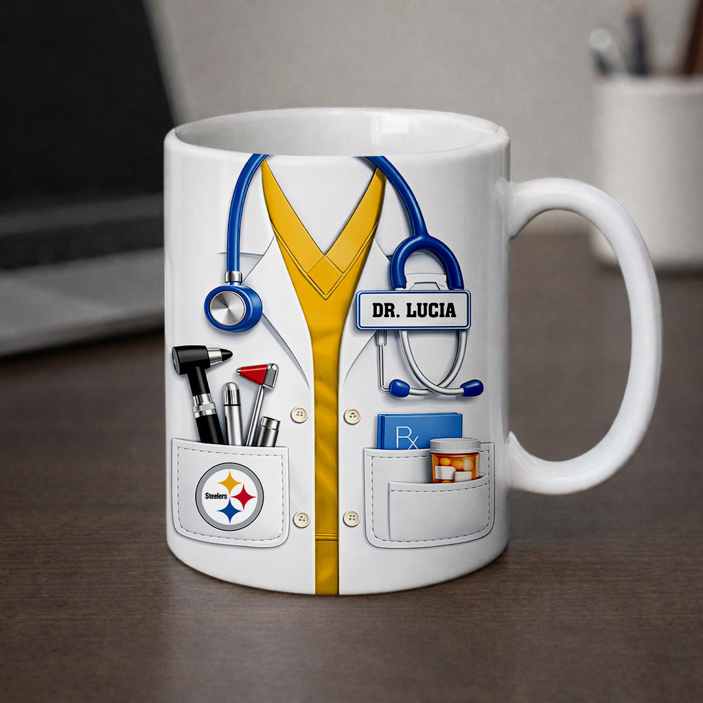 Pittsburgh Steelers | Premium NFL Personalized Medical Mug - Image 2