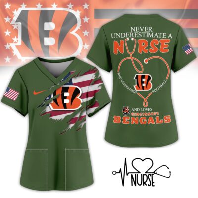 Cincinnati Bengals | Premium NFL Army Nurse 3D Shirt