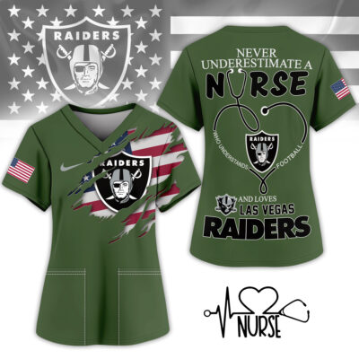 Las Vegas Raiders | Premium NFL Army Nurse 3D Shirt - 3XL