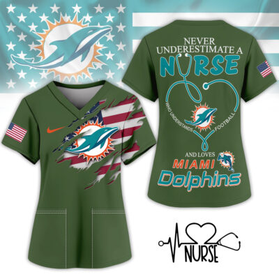 Miami Dolphins | Premium NFL Army Nurse 3D Shirt - 3XL