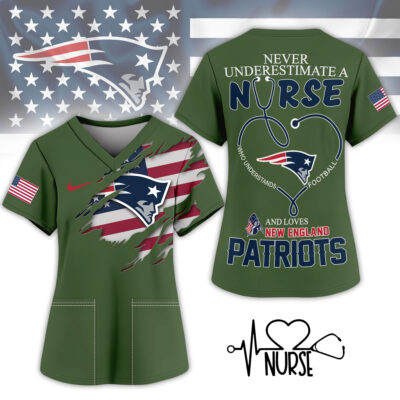 New England Patriots | Premium NFL Army Nurse 3D Shirt - 4XL