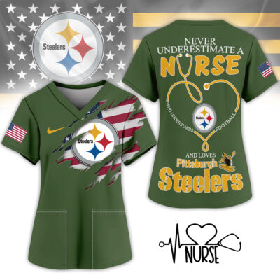 Pittsburgh Steelers | Premium NFL Army Nurse 3D Shirt - XL