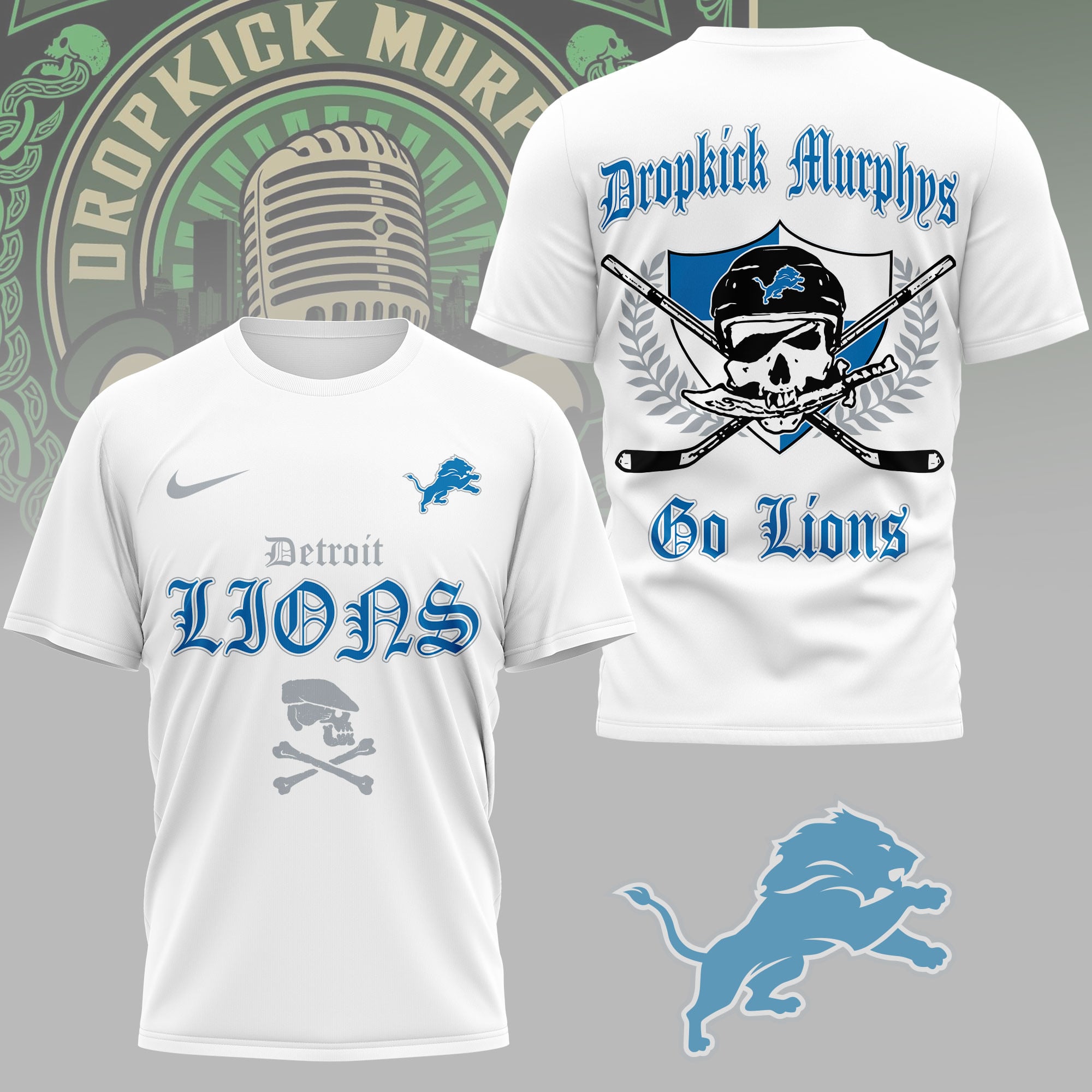 Detroit Lions | Premium NFL Dropkick Murphys Fan 3D Shirt