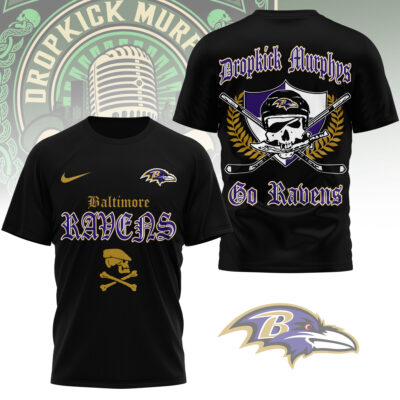 Baltimore Ravens | Premium NFL Dropkick Murphys Fan 3D Shirt