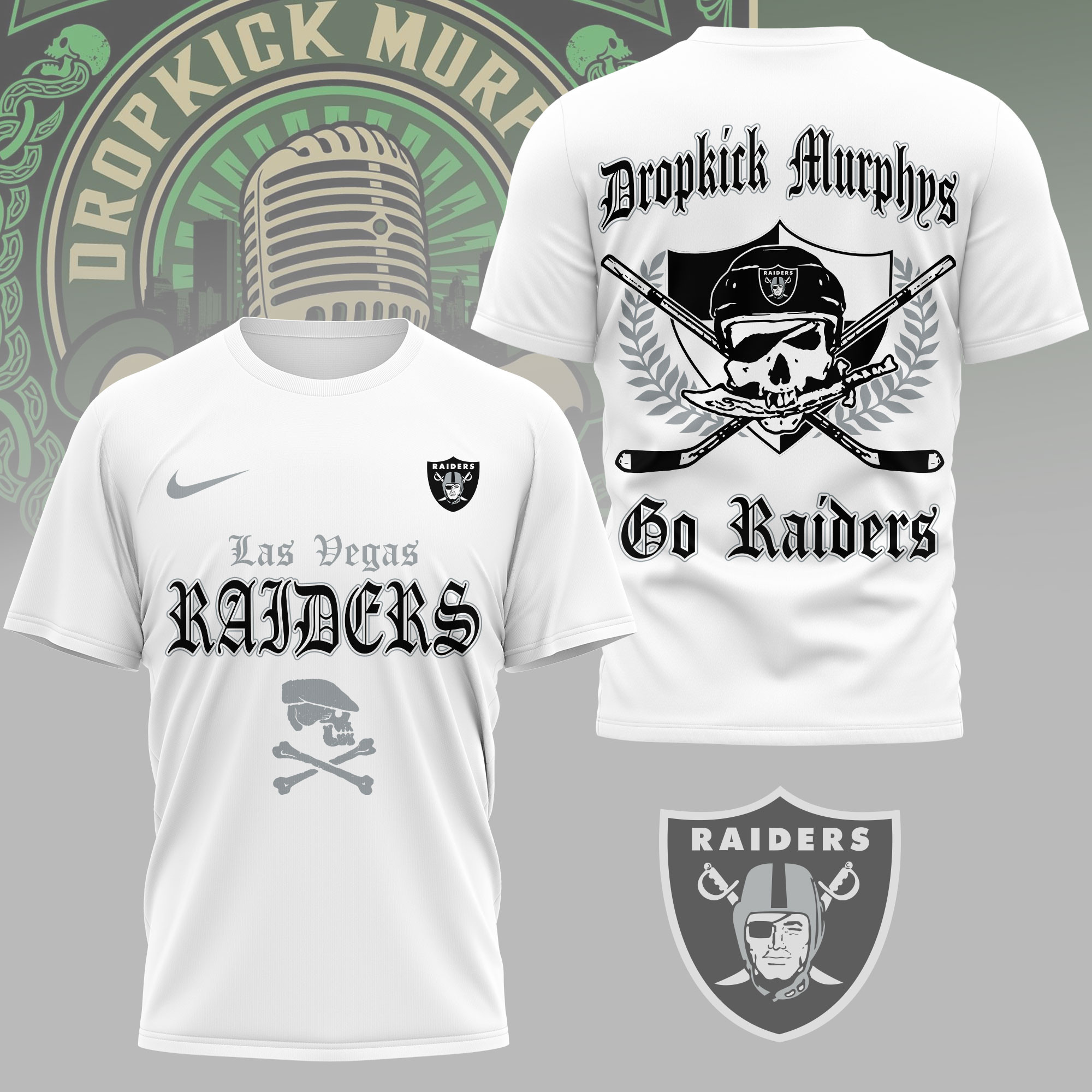 Las Vegas Raiders | Premium NFL Dropkick Murphys Fan 3D Shirt