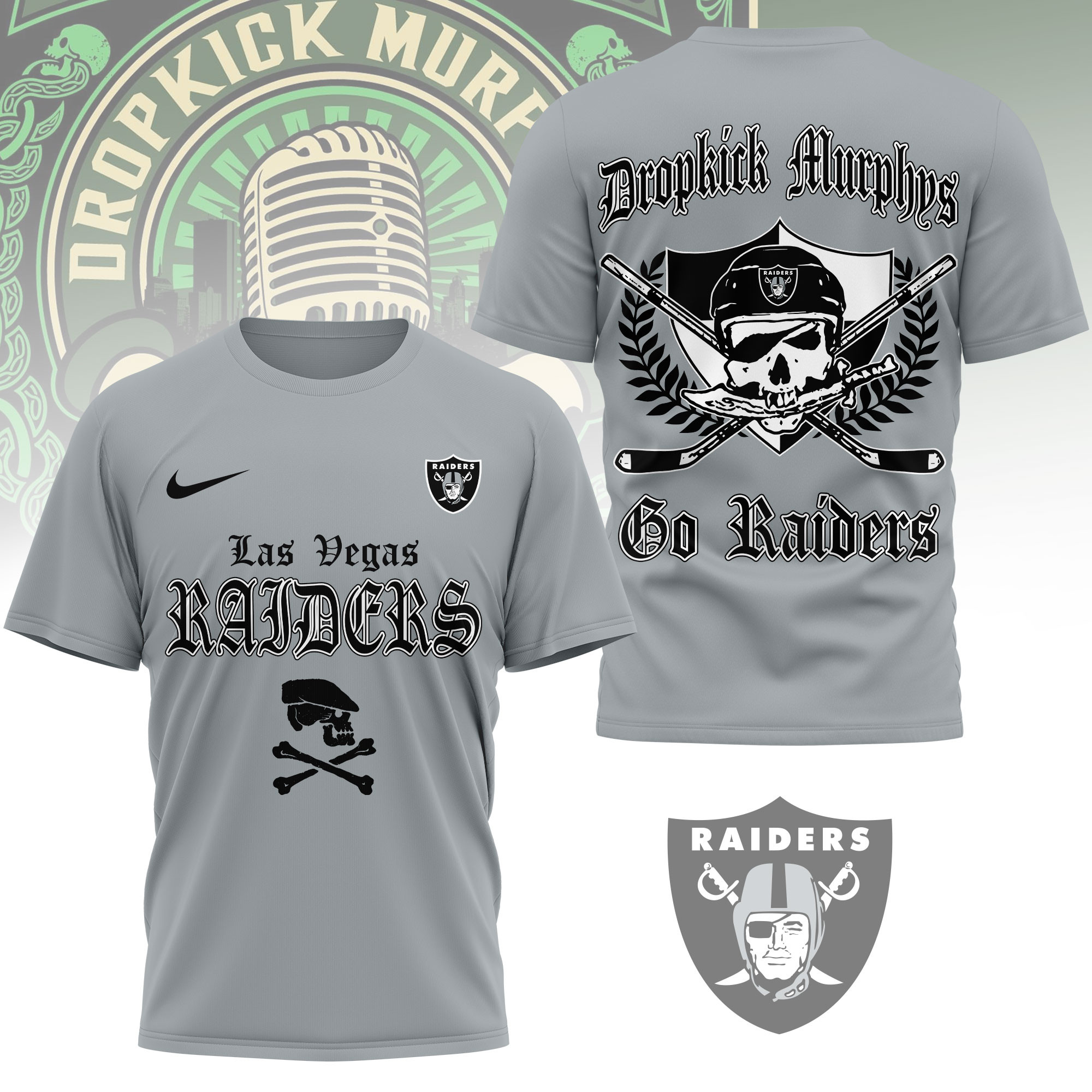 Las Vegas Raiders | Premium NFL Dropkick Murphys Fan 3D Shirt - Image 3