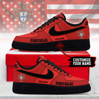 Alternative view of Portugal | Premium WC26 Soccer Fan AF1 Shoes