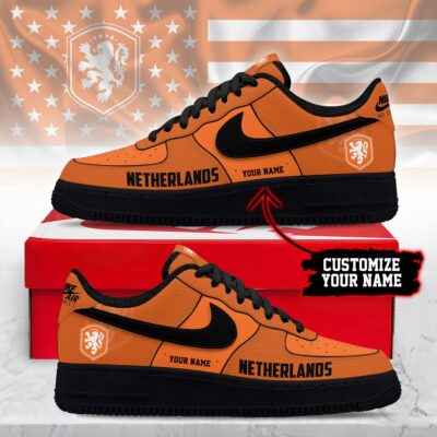 Alternative view of Netherlands | Premium WC26 Soccer Fan AF1 Shoes