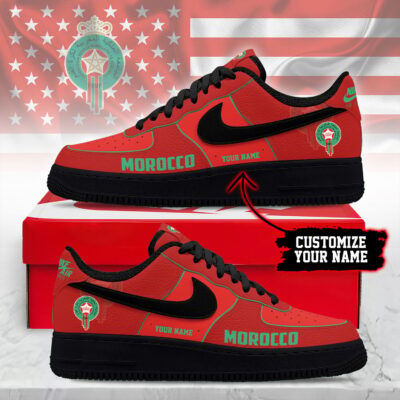 Alternative view of Morocco | Premium WC26 Soccer Fan AF1 Shoes