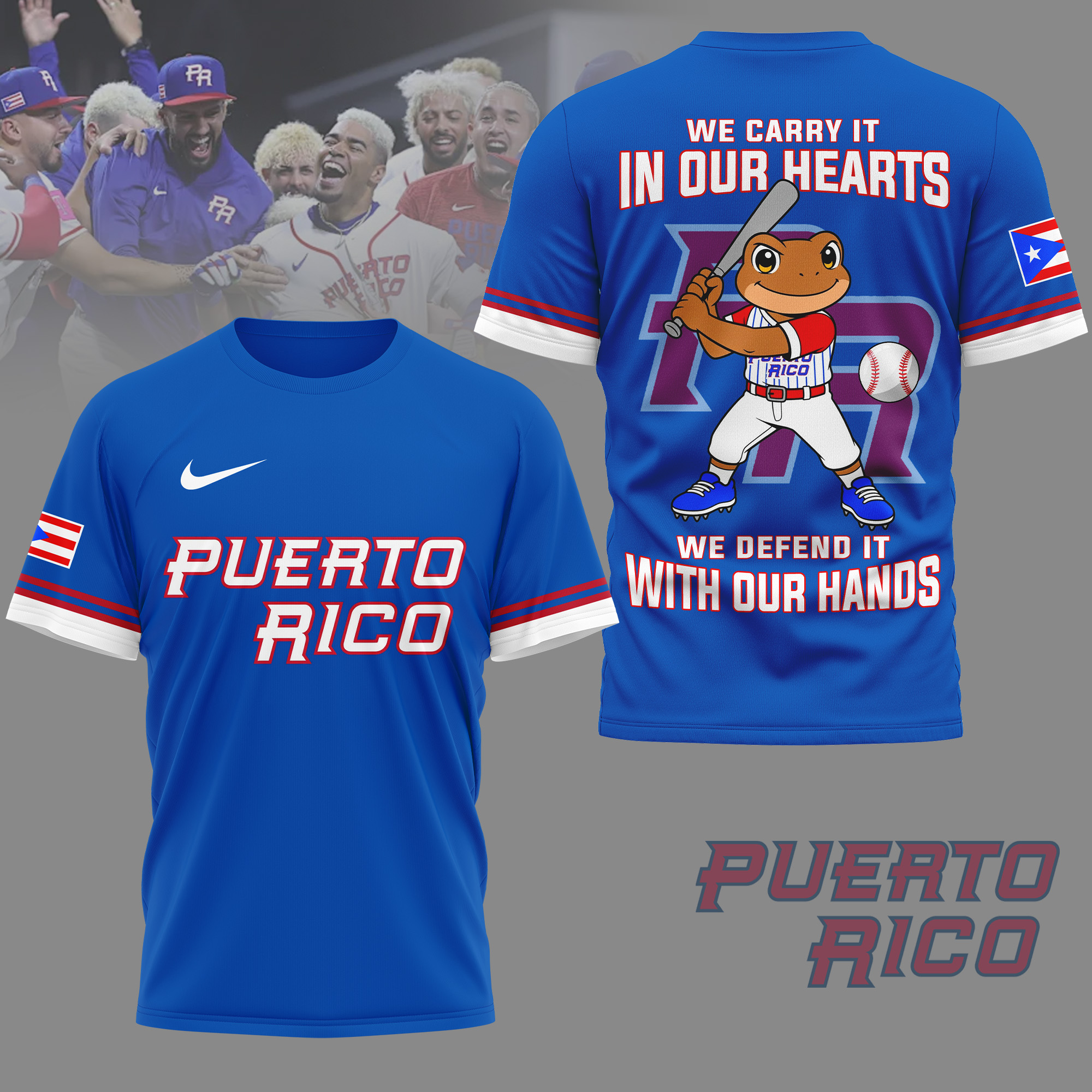 Puerto Rico | Premium World Baseball 3D Shirt - Image 4
