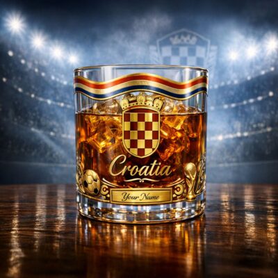 Croatia | Premium WC26 Personalized Whiskey Glass