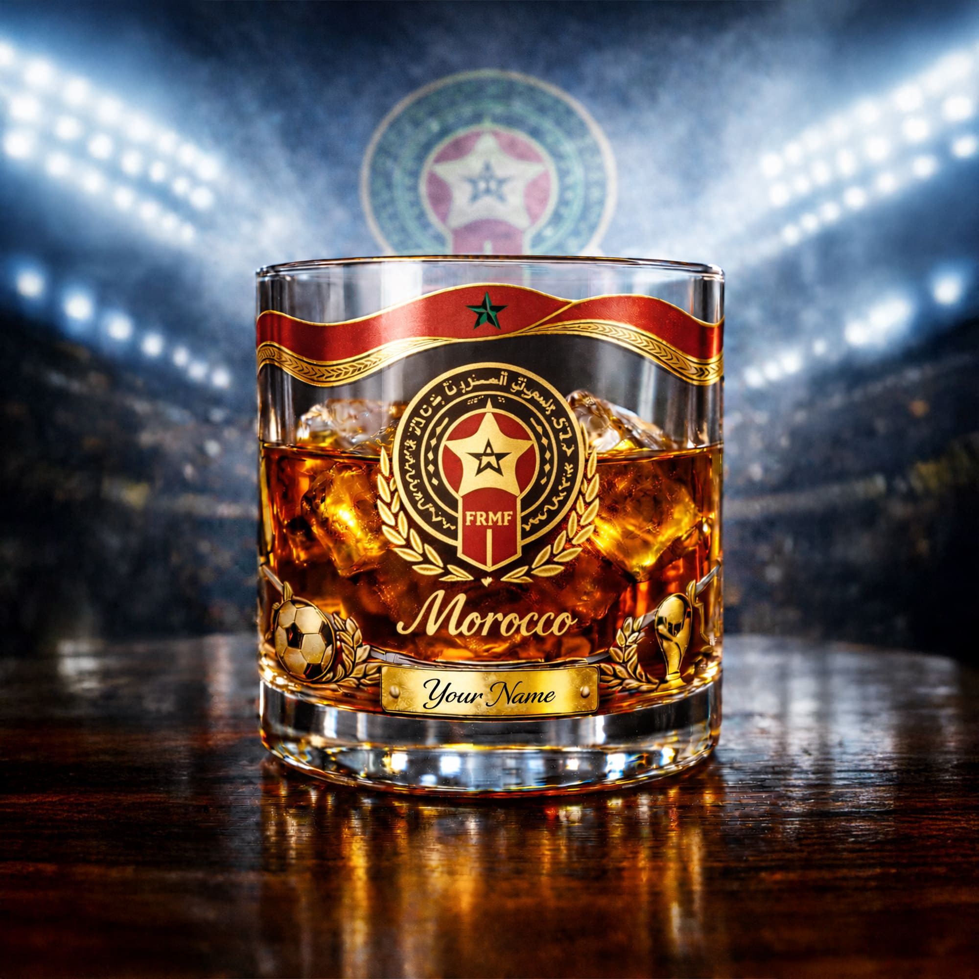 Morocco | Premium WC26 Personalized Whiskey Glass