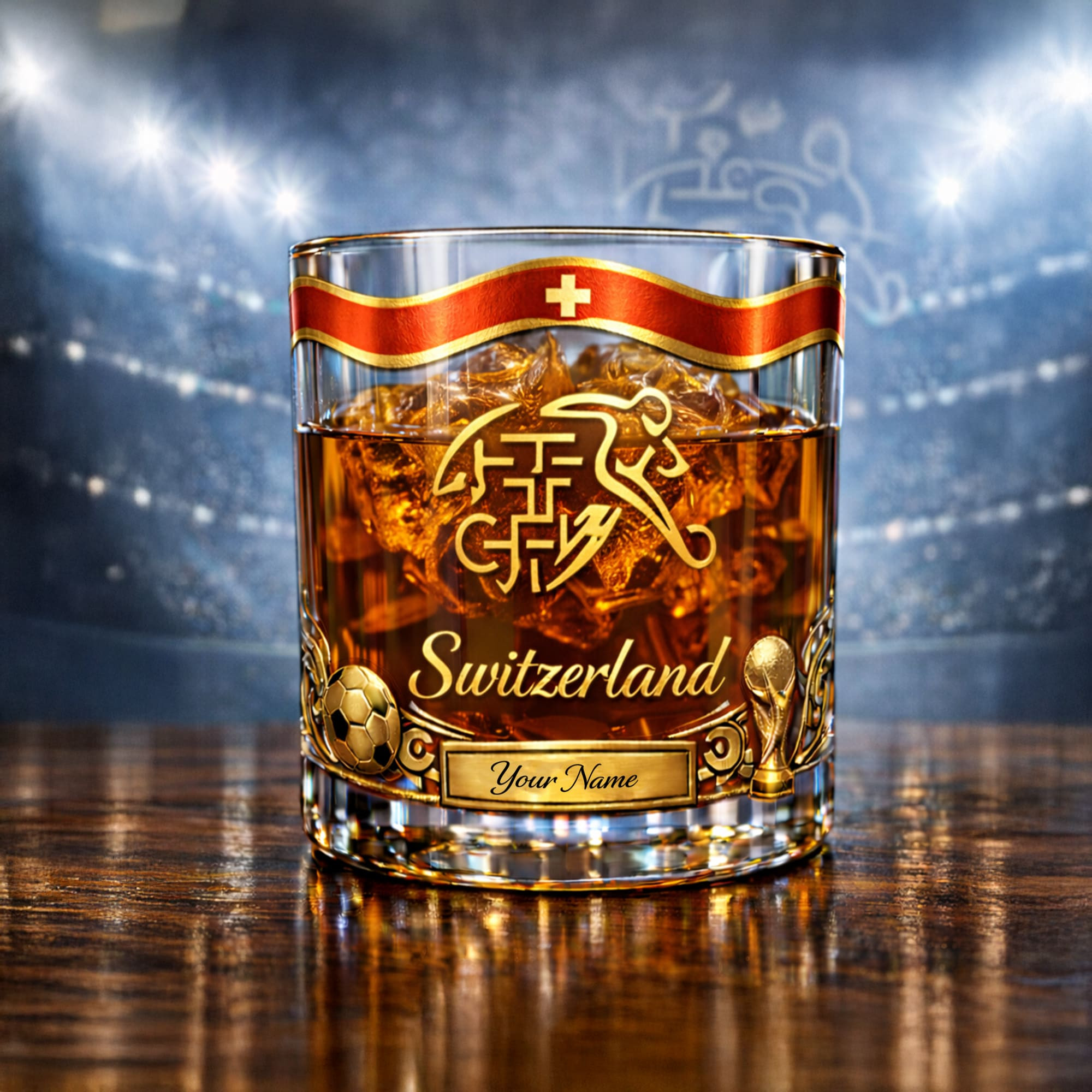 Switzerland | Premium WC26 Personalized Whiskey Glass