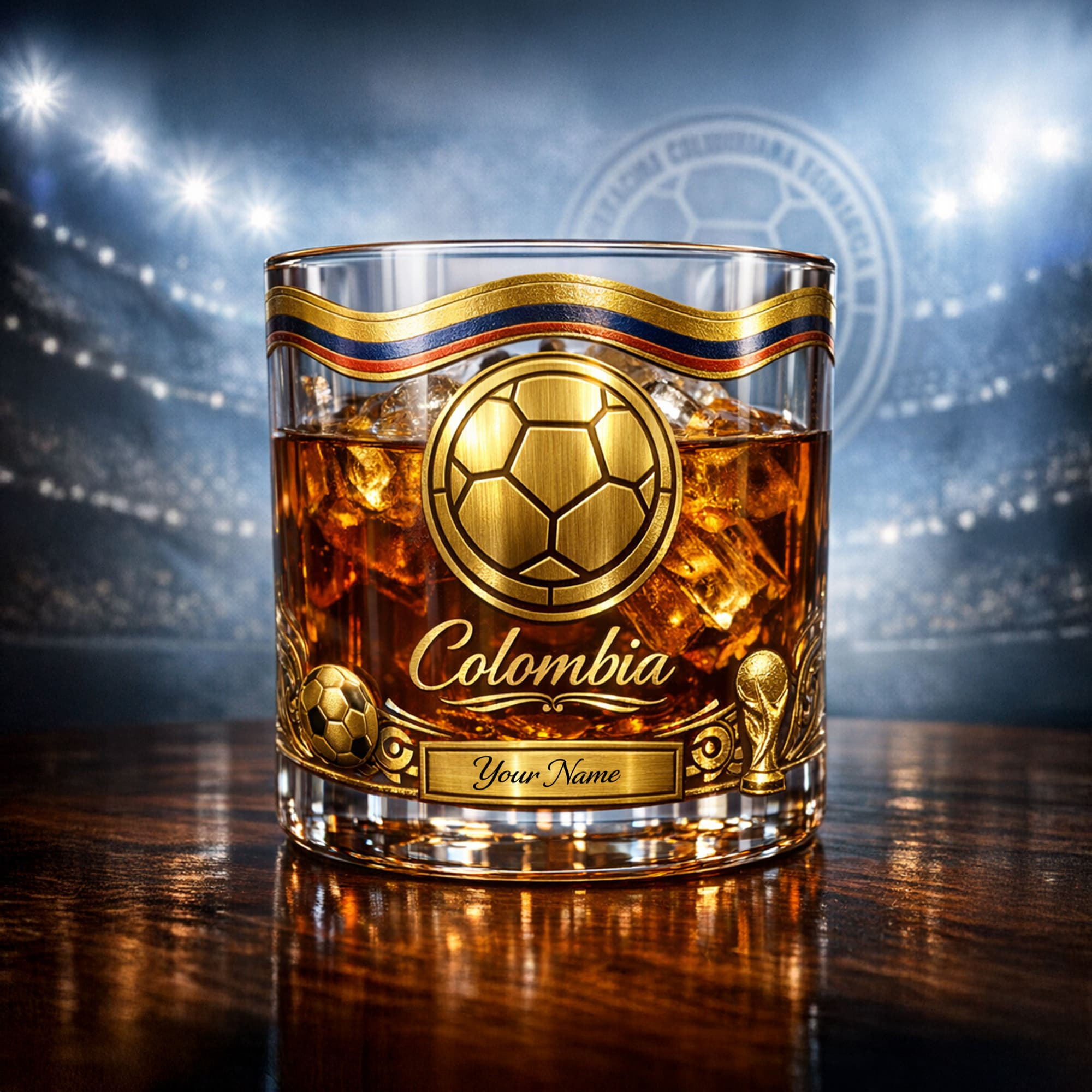 Colombia | Premium WC26 Personalized Whiskey Glass