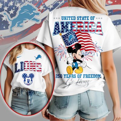 Detroit Lions | Premium NFL Freedom 250 3D Shirt