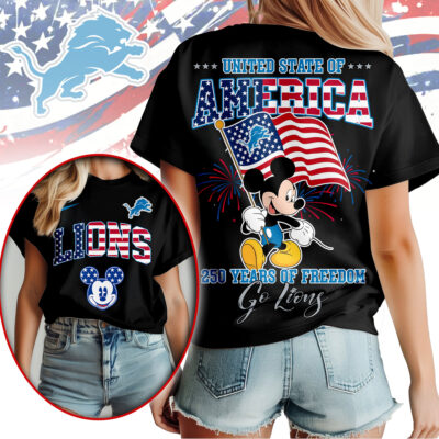 Detroit Lions | Premium NFL Freedom 250 3D Shirt
