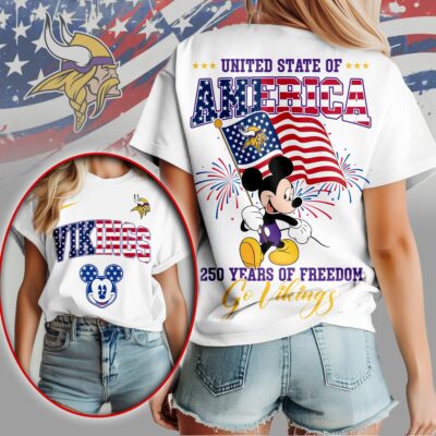 Minnesota Vikings | Premium NFL Freedom 250 3D Shirt