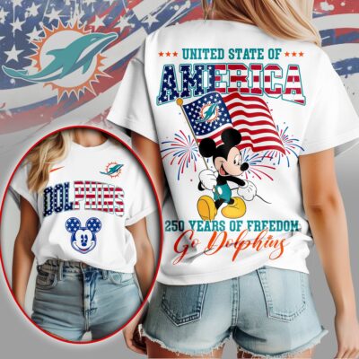 Miami Dolphins | Premium NFL Freedom 250 3D Shirt